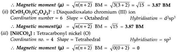 Important Questions for Class 12 Chemistry Chapter 9 Coordination Compounds Class 12 Important Questions 7
