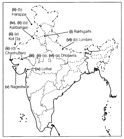 Important-Questions-for-Class-12-History-Chapter-1-Bricks-Beads-and-Bones-The-Harappan-Civilisation-Map-1