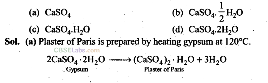 NCERT Exemplar Class 11 S Block Elements Chapter 10