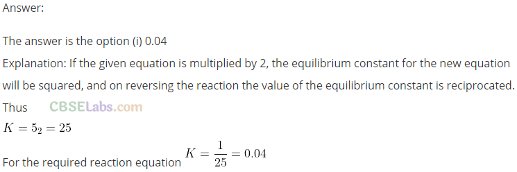 Class 11 Chemistry Equilibrium Numericals NCERT