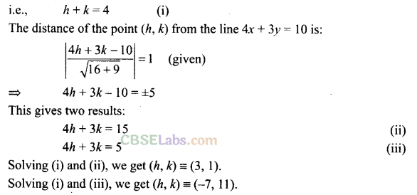 Straight Lines Exemplar Class 11 NCERT