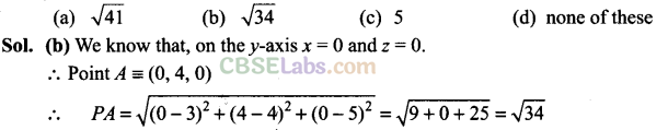 NCERT Exemplar Class 11 Maths Chapter 12 Introduction to Three Dimensional Geometry-20