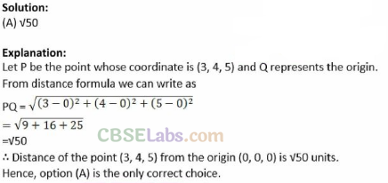 NCERT Exemplar Class 11 Maths Chapter 12 Introduction to Three Dimensional Geometry-21