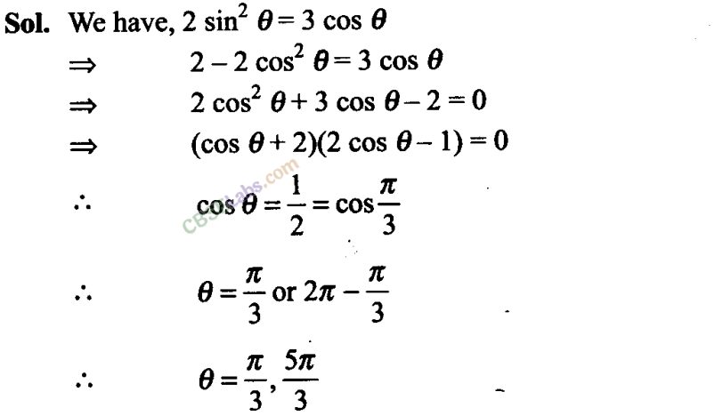 Trigonometric Questions Class 11 Chapter 3