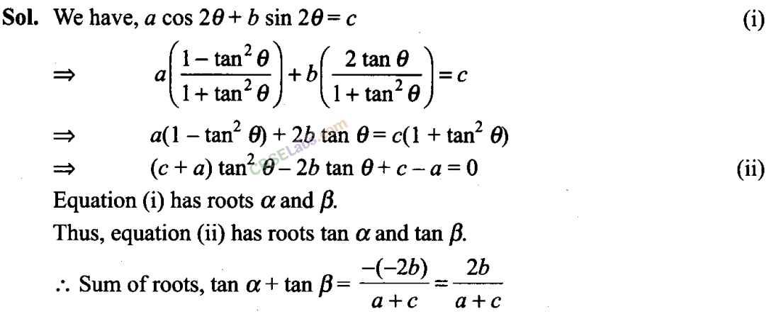 Trigonometry Sums For Class 11