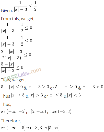 NCERT Exemplar Linear Inequalities Class 11