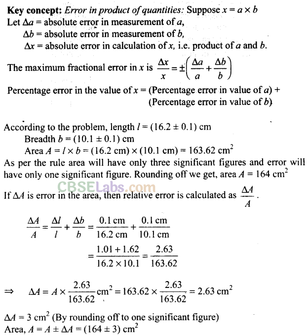 Units And Measurements Numericals NCERT Class 11