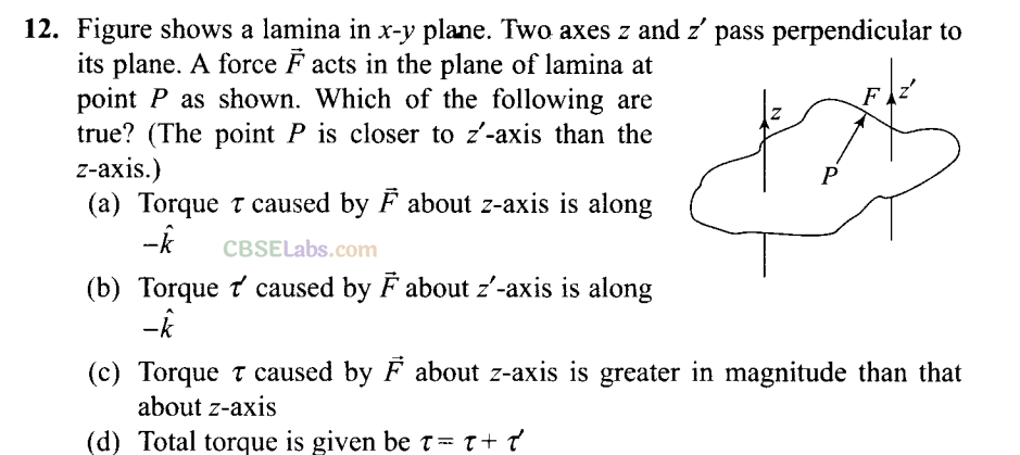 NCERT Exemplar Class 11 Physics Chapter 6 System of Particles and Rotational Motion-17