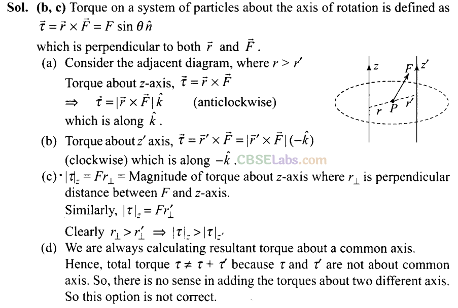 NCERT Exemplar Class 11 Physics Chapter 6 System of Particles and Rotational Motion-18