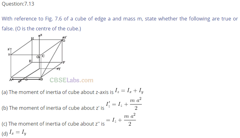NCERT Exemplar Class 11 Physics Chapter 6 System of Particles and Rotational Motion-19