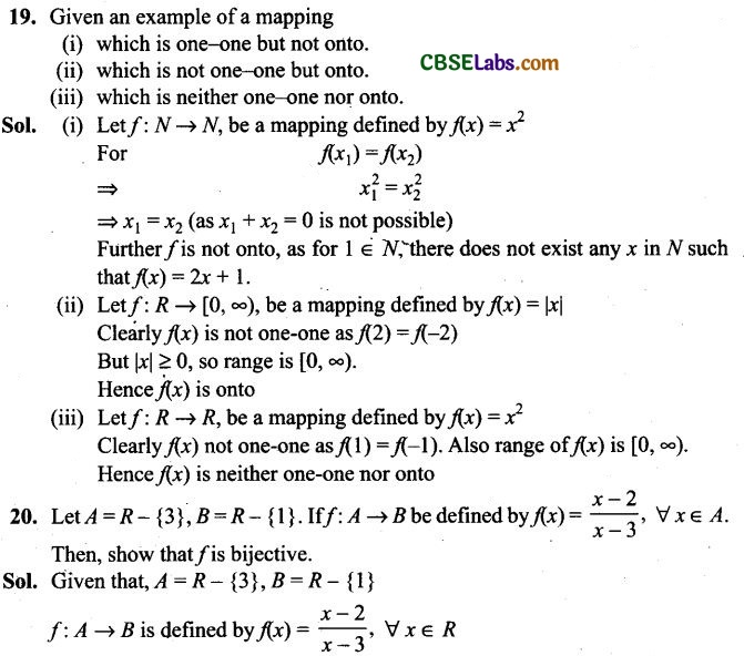 NCERT Exemplar Relations And Functions