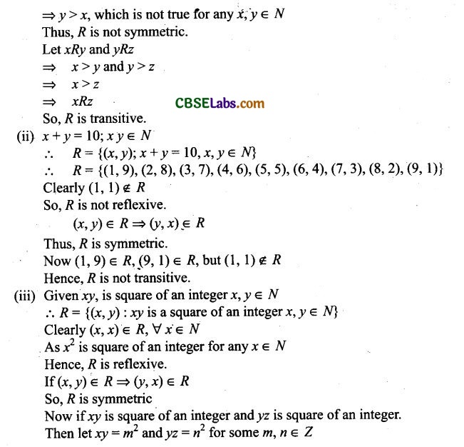 Relations And Functions NCERT Exemplar