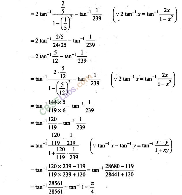 NCERT Exemplar Inverse Trigonometry