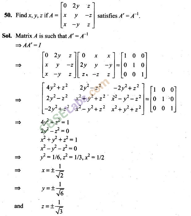 NCERT Exemplar Class 12 Maths Chapter 3 Matrices-36