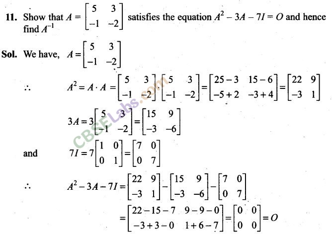 Matrices Class 12 NCERT Exemplar Pdf