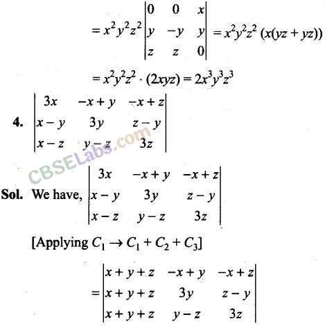 NCERT Exemplar Class 12 Maths Solutions Determinants