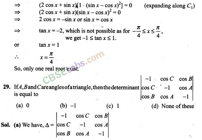 NCERT Exemplar Class 12 Maths Chapter 4 Determinants-11