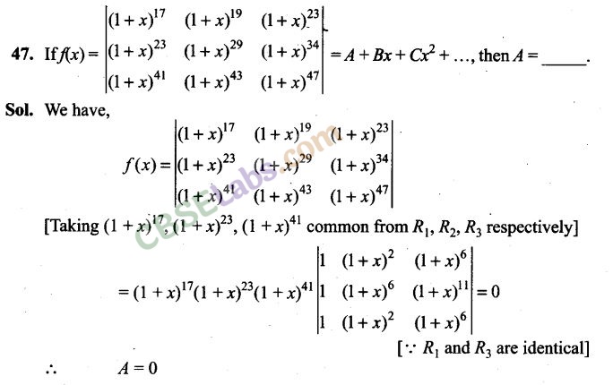NCERT Exemplar Class 12 Maths Chapter 4 Determinants-27