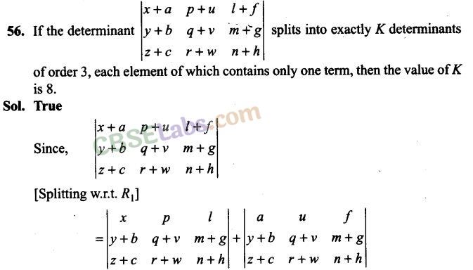 NCERT Exemplar Class 12 Maths Chapter 4 Determinants-30