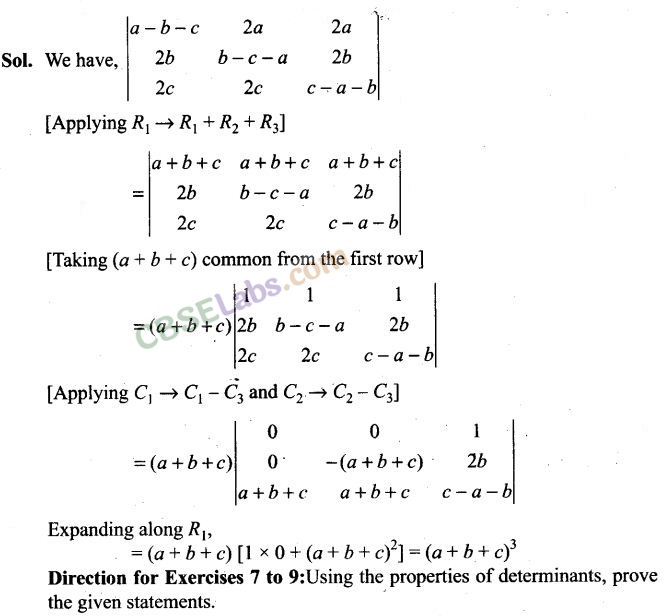 Determinants Class 12 NCERT Exemplar