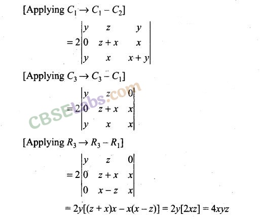 Determinants NCERT Exemplar Class 12