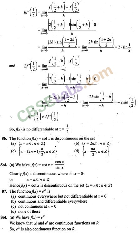 NCERT Exemplar Class 12 Maths Chapter 5 Continuity and Differentiability-11
