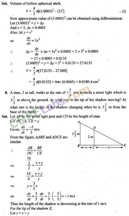NCERT Exemplar Class 12 Application Of Derivatives