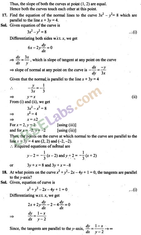 Application Of Derivatives Class 12 Exemplar