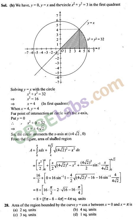 NCERT Exemplar Class 12 Maths Chapter 8 Applications of Integrals-24
