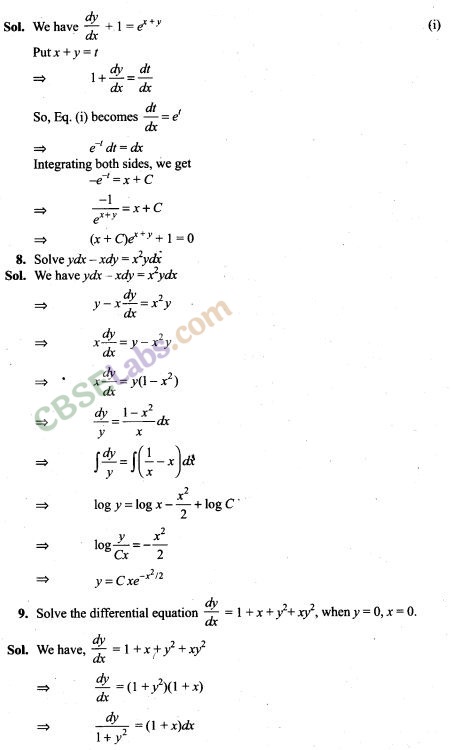 NCERT Solution Of Maths Class 12 Chapter 9