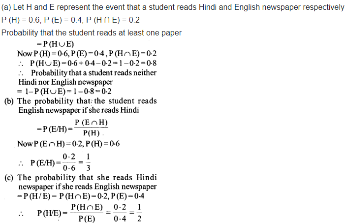 NCERT Solutions Class 12 Maths Chapter 13 Probability Ex 13.2 Q 16