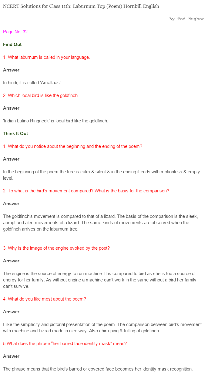 NCERT-Solutions-For-Class-11-English-Hornbill-Lubrnum-Top