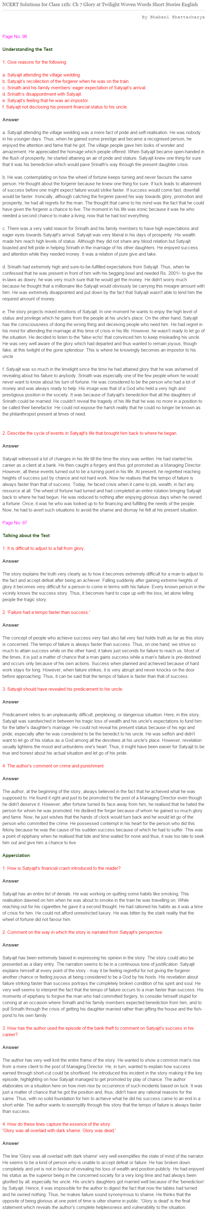 NCERT-Solutions-For-Class-11-English-Woven-Words-Glory-at-Twilight