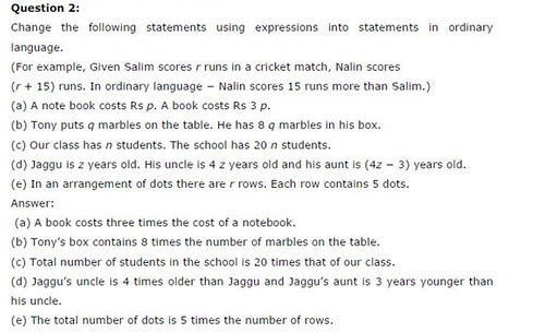 NCERT Solutions For Class 6 Maths Algebra Exercise 11.4 Q2