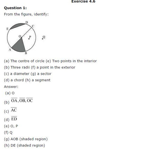 NCERT Solutions For Class 6 Maths Basic Geometrical Ideas Exercise 4.6 Q1