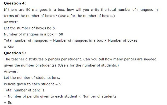 NCERT Solutions For Class 6 Maths Chapter 11 Algebra Ex 11.1 Q4