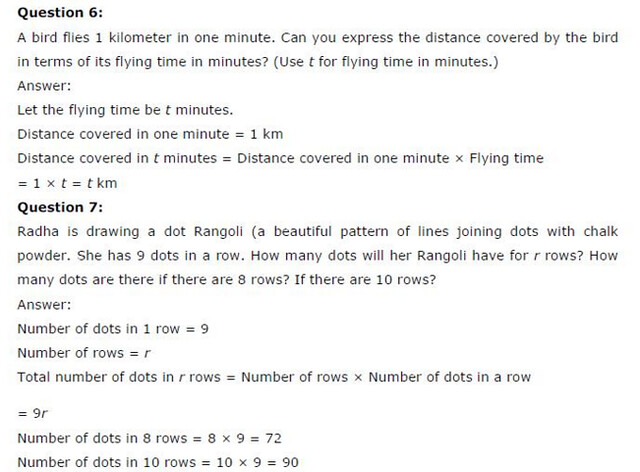 NCERT Solutions For Class 6 Maths Chapter 11 Algebra Ex 11.1 Q5
