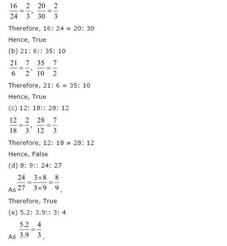 NCERT Solutions For Class 6 Maths Ratios and Proportions Exercise 12.2 Q3