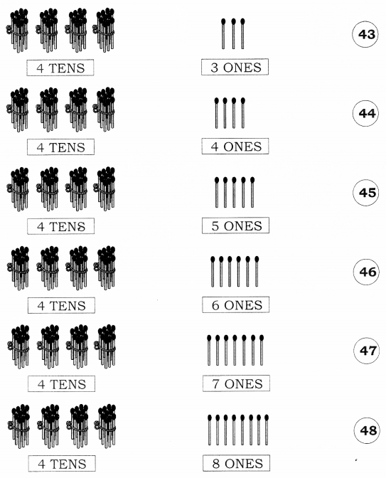 NCERT Solutions for Class 1 Maths Chapter 8 Numbers from Twenty-One to Fifty Page 107 Q3.1