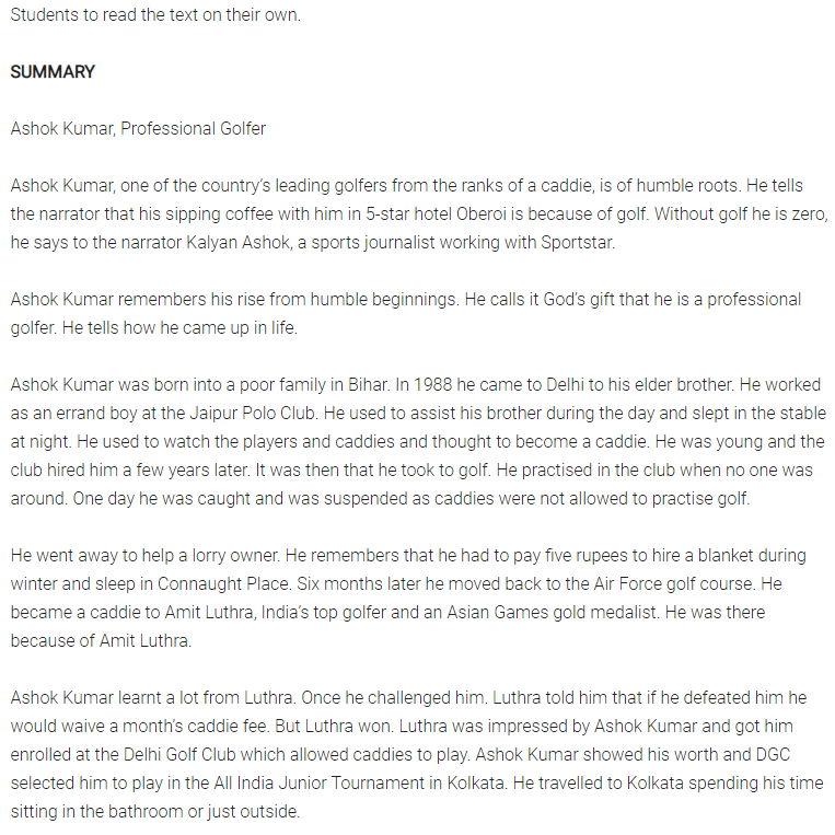 NCERT Solutions for Class 10 English Main Course Book Unit 1 Health and Medicine Chapter 4 The World of Sports Q4