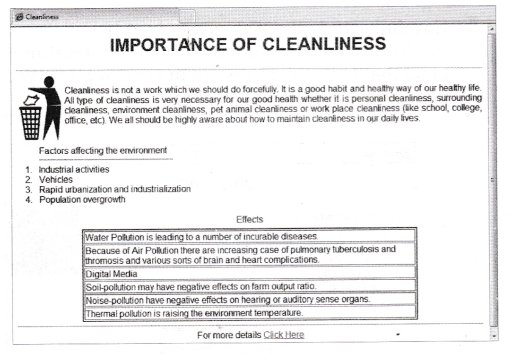 NCERT Solutions for Class 10 Foundation of Information Technology - Working with Tables in HTML 18
