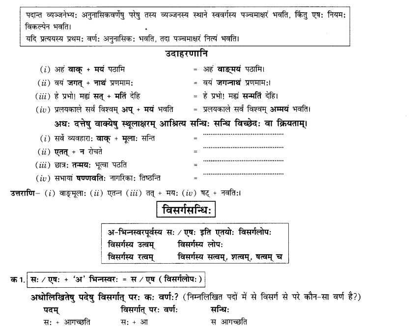 NCERT Solutions for Class 10th Sanskrit Chapter 1 सन्धि 19