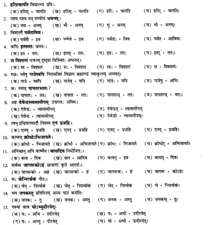 NCERT Solutions for Class 10th Sanskrit Chapter 1 सन्धि 40