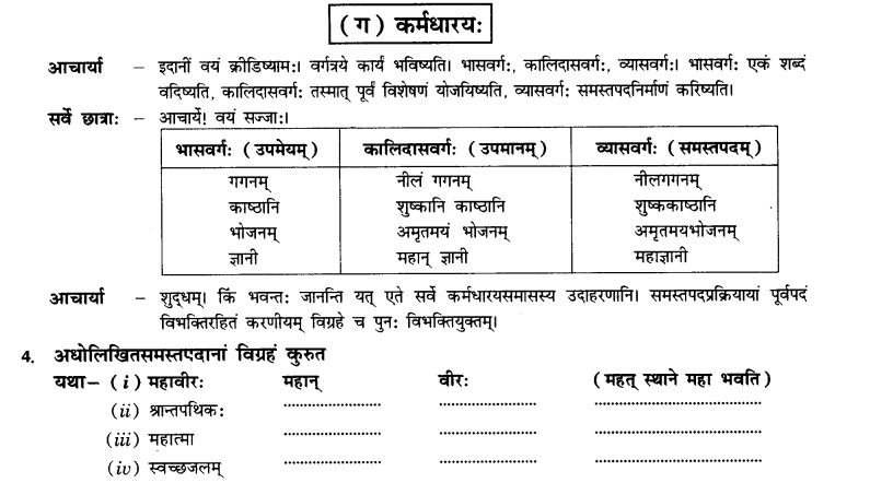 NCERT Solutions for Class 10th Sanskrit Chapter 3 Samasah 18