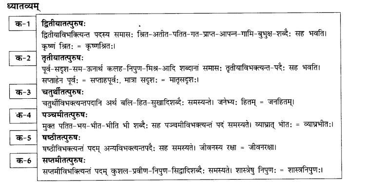 NCERT Solutions for Class 10th Sanskrit Chapter 3 Samasah 9