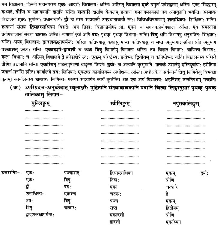 NCERT Solutions for Class 10th Sanskrit Chapter 7 Sadakhya 1