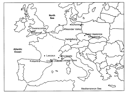 NCERT Solutions for Class 11 History Chapter 1 From the Beginning of Time Map Skills Q2