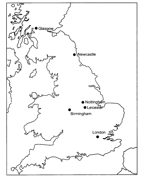 NCERT Solutions for Class 11 History Chapter 9 The Industrial Revolution Map Skills Q2