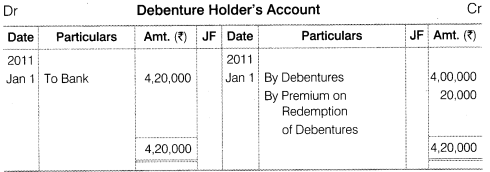 NCERT Solutions for Class 12 Accountancy Part II Chapter 2 Issue and Redemption of Debentures Numerical Questions Q24.6