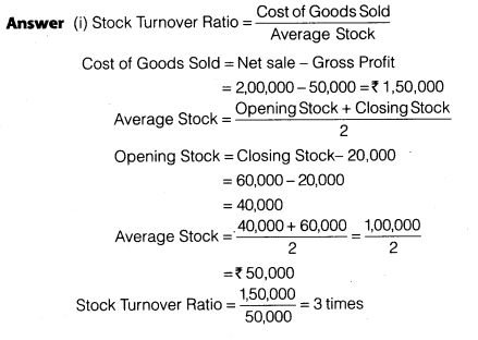 NCERT Solutions for Class 12 Accountancy Part II Chapter 5 Accounting Ratios Numerical Questions Q9.1
